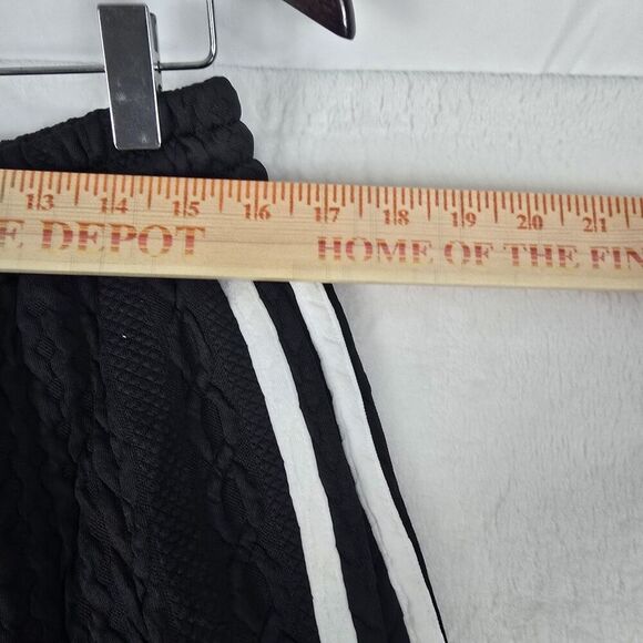 Knitted Sleeveless Cardigans Pants Lounge Set Women XL Black White Trim - Picture 11 of 14